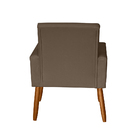 Poltrona Decorativa Mel Suede Marrom Dal Poz Estofados