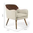 Poltrona Decorativa Melania -domi Móveis - Bege / Marrom