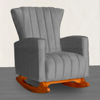 Poltrona Decorativa Melinda Pés Balanço Suede Cores - Ds Esto