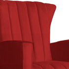 Poltrona Decorativa Melinda Pés Balanço Suede Cores - Ds Esto