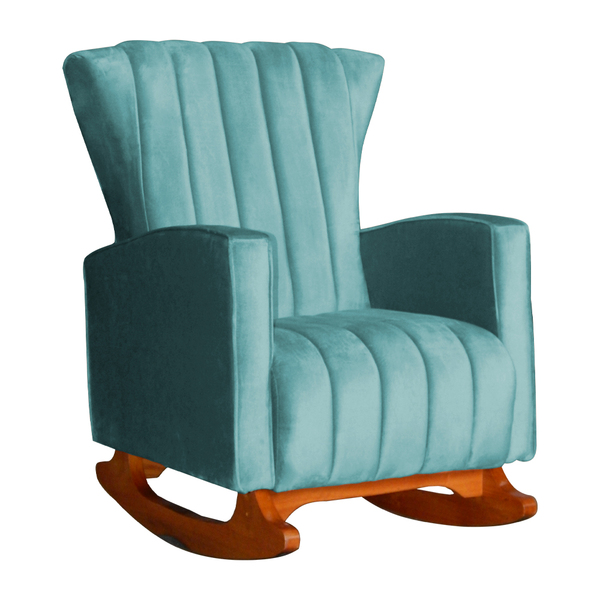 Poltrona Decorativa Melinda Pés Balanço Veludo Cores - Ds Est