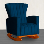 Poltrona Decorativa Melinda Pés Balanço Veludo Cores - Ds Est