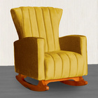 Poltrona Decorativa Melinda Pés Balanço Veludo Cores - Ds Est