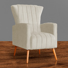 Poltrona Decorativa Melinda Pés Palito Suede Cores - Ds Estof