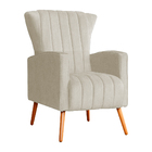 Poltrona Decorativa Melinda Pés Palito Suede Cores - Ds Estof