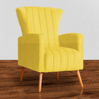 Poltrona Decorativa Melinda Pés Palito Suede Cores - Ds Estof