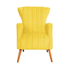 Poltrona Decorativa Melinda Pés Palito Suede Cores - Ds Estof