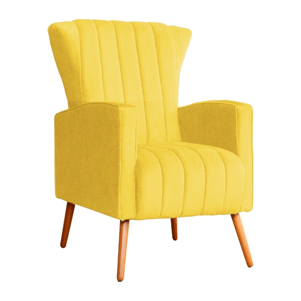 Poltrona Decorativa Melinda Pés Palito Suede Cores - Ds Estof