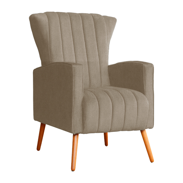 Poltrona Decorativa Melinda Pés Palito Suede Cores - Ds Estof