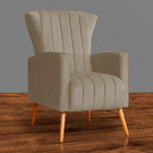 Poltrona Decorativa Melinda Pés Palito Suede Cores - Ds Estof