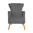 Poltrona Decorativa Melinda Pés Palito Suede Cores - Ds Estof