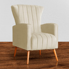 Poltrona Decorativa Melinda Pés Palitos Veludo Cores - Ds Est