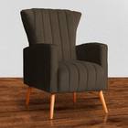 Poltrona Decorativa Melinda Pés Palitos Veludo Cores - Ds Est