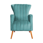 Poltrona Decorativa Melinda Pés Palitos Veludo Cores - Ds Est