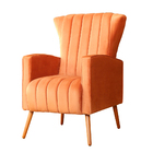 Poltrona Decorativa Melinda Pés Palitos Veludo Cores - Ds Est