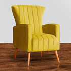 Poltrona Decorativa Melinda Pés Palitos Veludo Cores - Ds Est