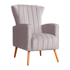 Poltrona Decorativa Melinda Pés Palitos Veludo Cores - Ds Est