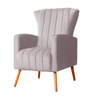 Poltrona Decorativa Melinda Pés Palitos Veludo Cores - Ds Est