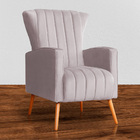 Poltrona Decorativa Melinda Pés Palitos Veludo Cores - Ds Est