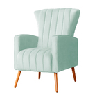 Poltrona Decorativa Melinda Pés Palitos Veludo Cores - Ds Est