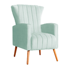 Poltrona Decorativa Melinda Pés Palitos Veludo Cores - Ds Est