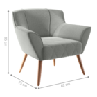 Poltrona Decorativa Mendes Linha Grafite