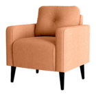 Poltrona Decorativa Miguel Boucle Mostarda