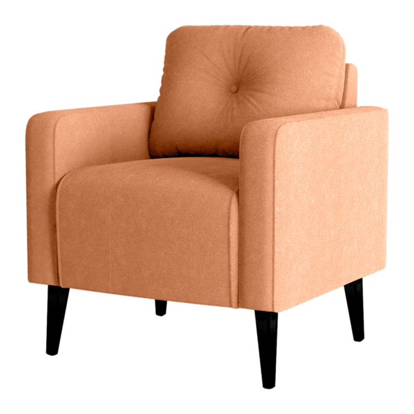 Poltrona Decorativa Miguel Boucle Mostarda