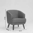 Poltrona Decorativa Milão D07 Pés Madeira Corano Terracota E