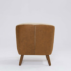 Poltrona Decorativa Milão D07 Pés Madeira Corano Terracota E