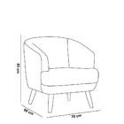 Poltrona Decorativa Milão D07 Pés Madeira Linho Mescla Bege -