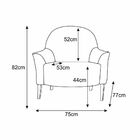 Poltrona Decorativa Mirella Pés Madeira Veludo Bege G15 - Gra