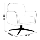 Poltrona Decorativa Mirna Suede Azul Base Giratória G52 - Gra