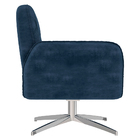 Poltrona Decorativa Mirna Suede Azul Base Giratória G52 - Gra