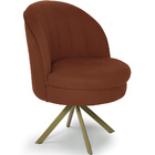 Poltrona Decorativa Mississipi Giratória Eiffel Mustard Linho