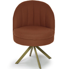 Poltrona Decorativa Mississipi Giratória Eiffel Mustard Linho