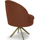 Poltrona Decorativa Mississipi Giratória Eiffel Mustard Linho