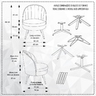 Poltrona Decorativa Mississipi Giratória Eiffel Mustard Linho