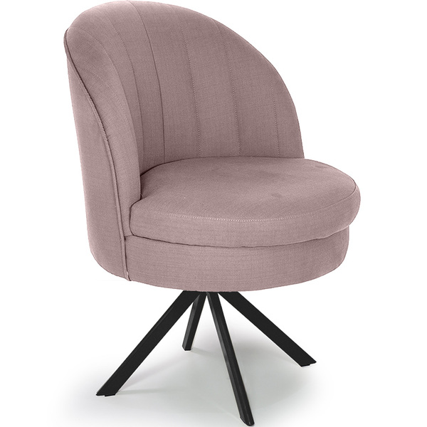 Poltrona Decorativa Mississipi Giratória Eiffel Preto Linho R