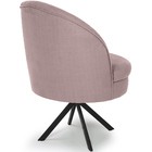 Poltrona Decorativa Mississipi Giratória Eiffel Preto Linho R