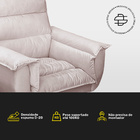 Poltrona Decorativa Moderna Sala De Estar E Recepção Monza Pé