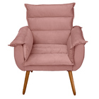 Poltrona Decorativa Moderna Sala De Estar E Recepção Monza Pé