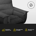 Poltrona Decorativa Moderna Sala De Estar E Recepção Monza Pé