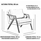 Poltrona Decorativa Mona Linho Bege