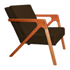 Poltrona Decorativa Mona Luxo Pés De Madeira - Vallisa Decor