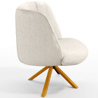 Poltrona Decorativa Munique D02 Base Giratória De Madeira Lin