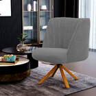 Poltrona Decorativa Munique D02 Base Giratória De Madeira Vel