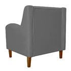 Poltrona Decorativa Munique Pés Trapézio Suede Cinza - Ds Est