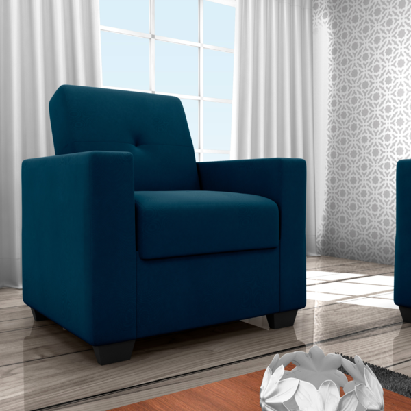 Poltrona Decorativa Múrcia  Veludo Maserati Azul