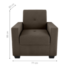 Poltrona Decorativa Múrcia Veludo Maserati Marrom